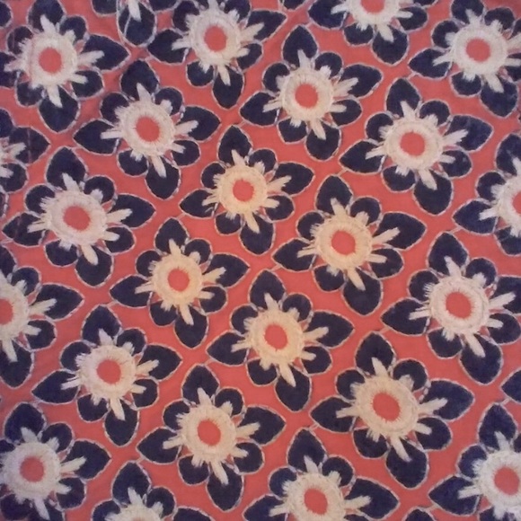 THML Embroidered Boho Shorts in Orange/Navy Size Medium - Picture 2 of 3